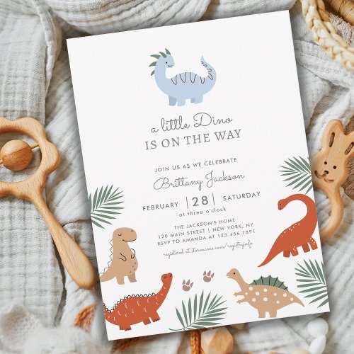 Dinosaur Tropical Baby Shower Invitation