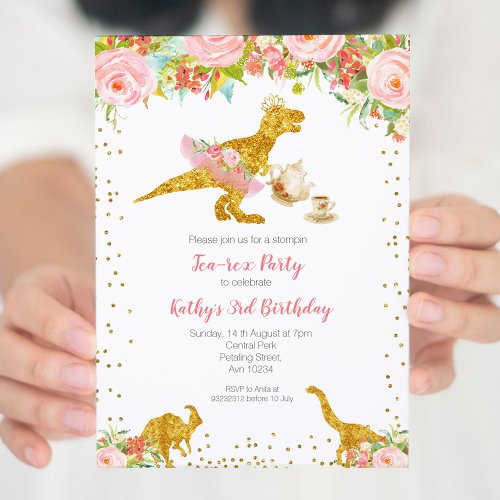 Dinosaur Tutu Tea_Rex Tutu Invitation