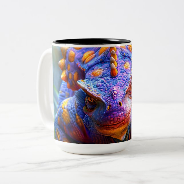 DInosaur Two-Tone Coffee Mug (Front Left)