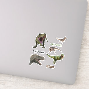Dinosaur Tyrannosaurs T-rex Name monogram Sticker