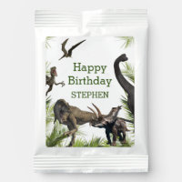 Dinosaur Tyrannosaurus Raptor Happy Birthday