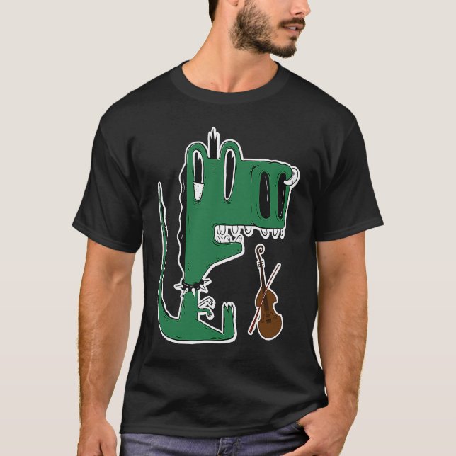 Dinosaur Tyrannosaurus rex Musical Classical Music T-Shirt (Front)
