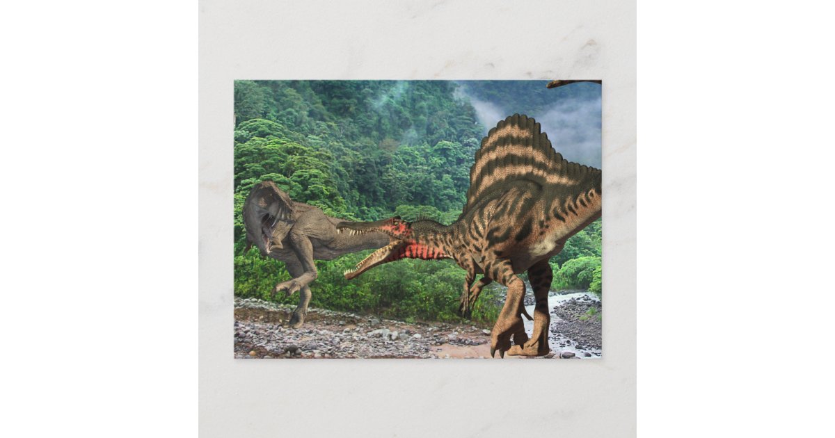 Dinosaur Tyrannosaurus Spinosaurus Postcard | Zazzle Dinosaur Tyrannosaurus Spinosaurus  Postcard | Zazzle