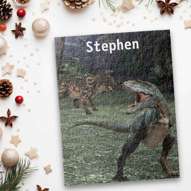 Dinosaur Tyrannosaurus T-rex Personalized For kids Jigsaw Puzzle (Creator Uploaded)