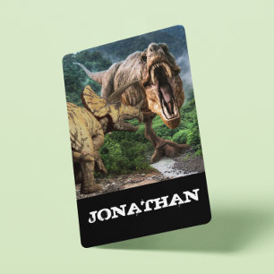 Dinosaur Tyrannosaurus Triceratops Attack  Poker Cards