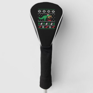Dinosaur Ugly Christmas Funny Christmas Golf Head Cover