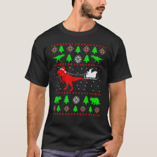Dinosaur Ugly Christmas Sweater  for adults kids 1