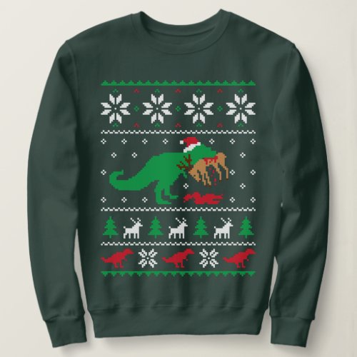 Dinosaur Ugly Christmas Sweater _ Funny Christmas