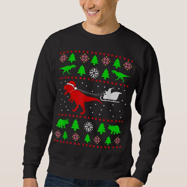 Dinosaur Ugly Christmas Sweater Toddler Kids Boy (Front)