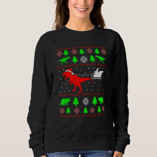 Dinosaur Ugly Christmas Sweater Toddler Kids Boy X
