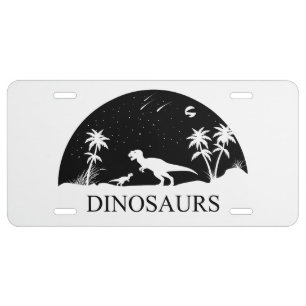 Dinosaur Under The Stars License Plate
