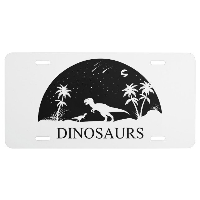 Dinosaur Under The Stars License Plate (Front)