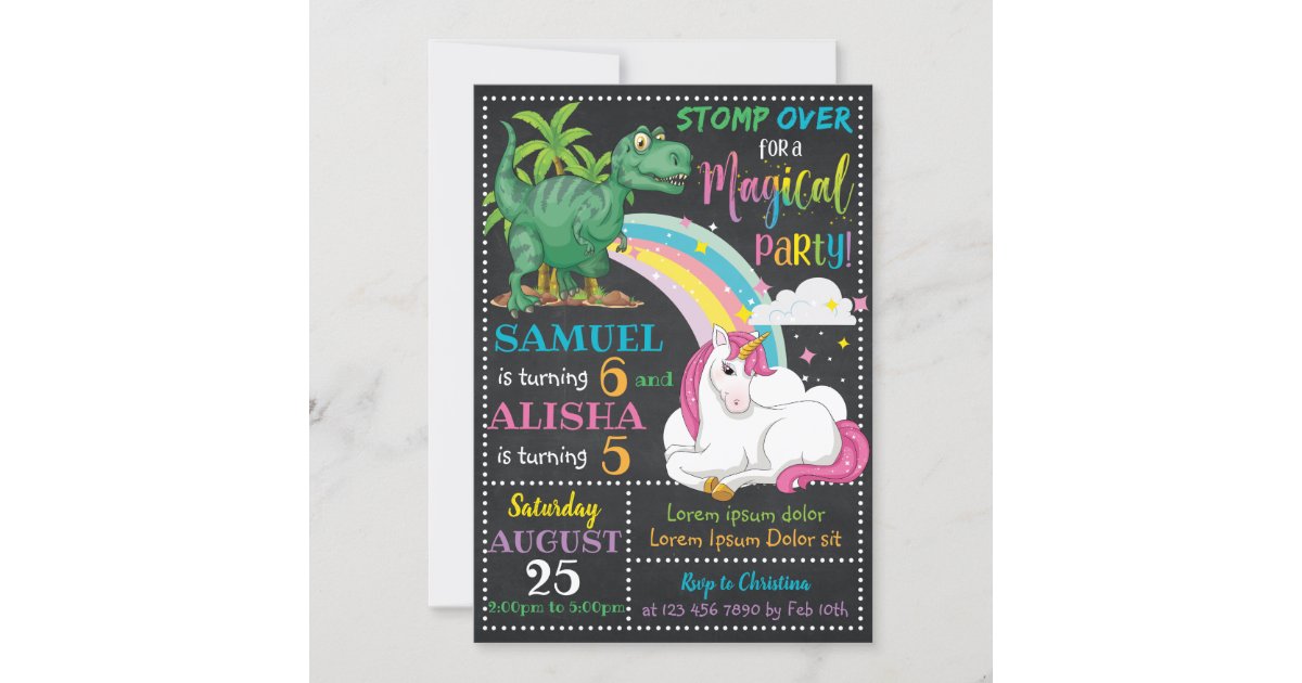 6 Dragon and Unicorn Party Favor Bags Fairy Tale Party Bags 