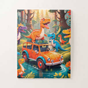 Dinosaur Vacation Trouble 30 Large Pieces on a Jigsaw Puzzle