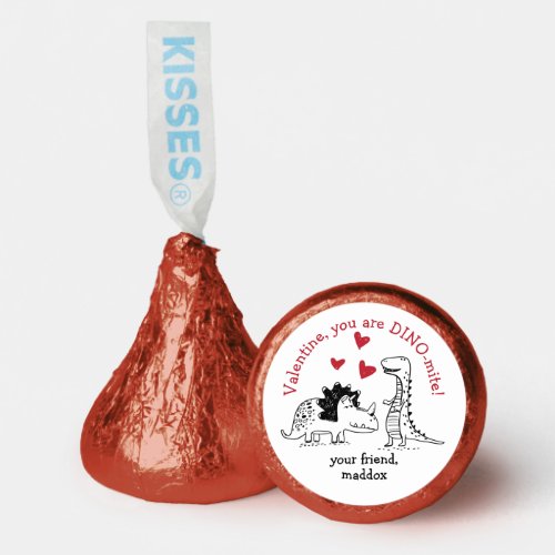 Dinosaur Valentine Custom Hersheys Kisses