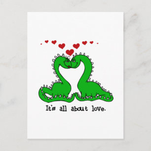 Dinosaur Valentine Love Tshirts and Gifts Holiday Postcard