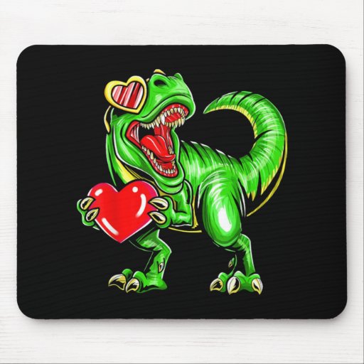 Dinosaur valentine trex mouse pad