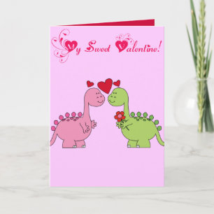 Dinosaur Valentine's Day Holiday Card