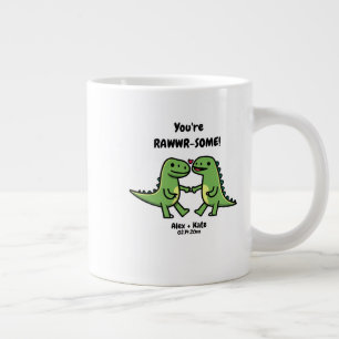 Dinosaur Valentines  Giant Coffee Mug
