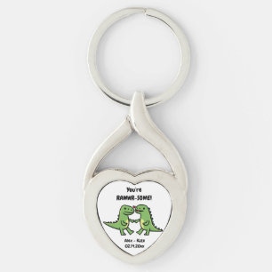 Dinosaur Valentines Keychain