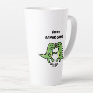 Dinosaur Valentines Latte Mug