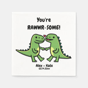 Dinosaur Valentines  Napkins