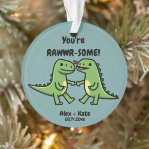Dinosaur Valentines  Ornament