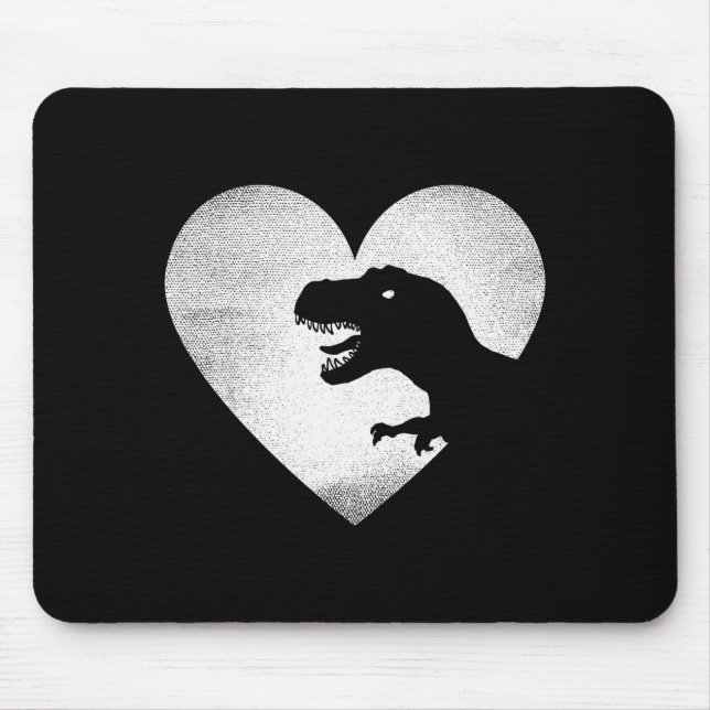 Dinosaur Valentines Trex Love Dinosaurs Distress  Mouse Pad (Front)