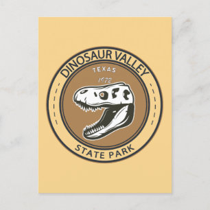 Dinosaur Valley State Park Texas Badge Postcard