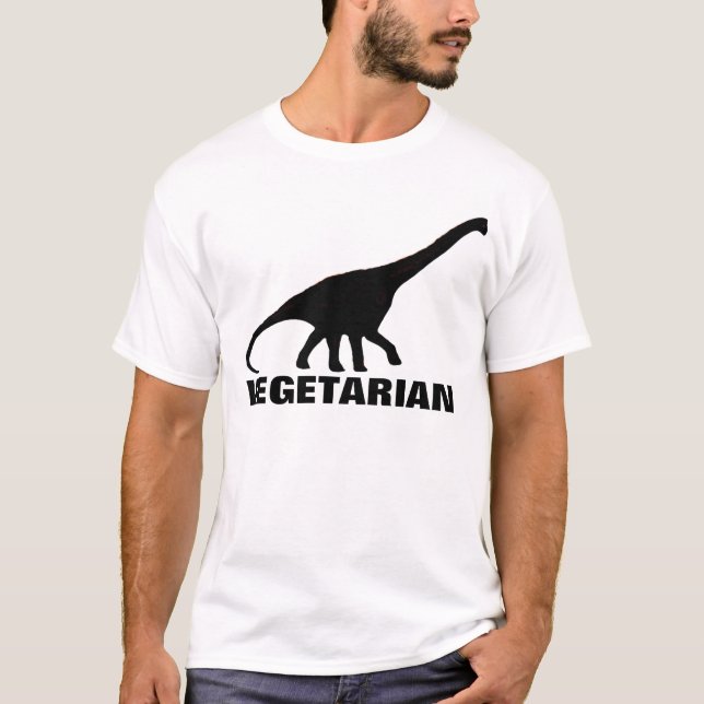 Dinosaur VEGETARIAN T-shirt (Front)