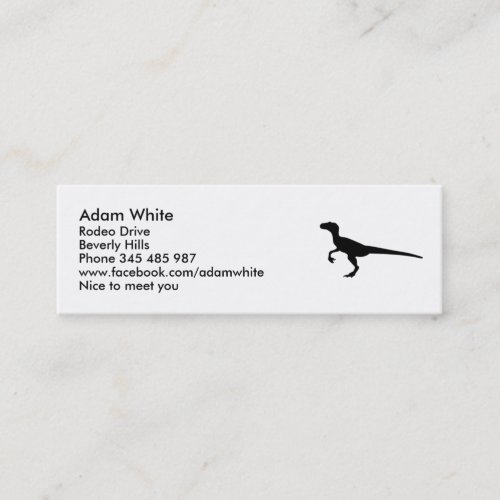 Dinosaur velociraptor business card template