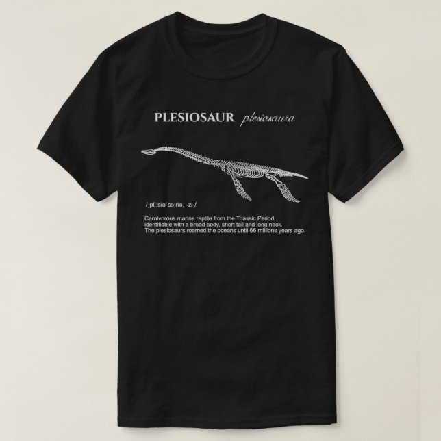dinosaur vintage biology print plesiosaur T-Shirt (Design Front)