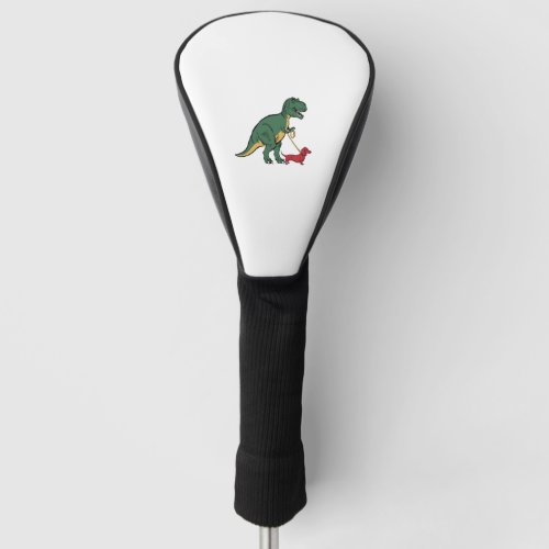 Dinosaur Walking Dog Cute Dachshund Dinosaur Golf Head Cover