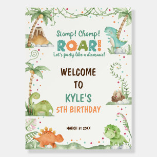 Dinosaur Watercolor Birthday Foam Board