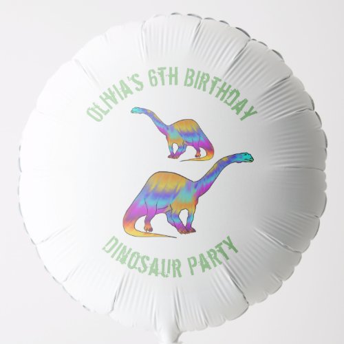 Dinosaur Watercolor Birthday Party Personalized Ba Balloon