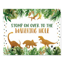 Dinosaur Watering Hole Birthday Table Sign
