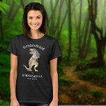 Dinosaur Wedding Bridesmaid to Brideasaurus  T-Shirt<br><div class="desc">Funny bridesmaid to Brideasaurus team bride dinosaur wedding T Rex bride t-shirt. Modern handwriting typography easy to personalize using the template. Ideal for bachelorette or bridal shower parties as well as the build up to the big event, a great way to keep everyone smiling. Original artwork by artist Catherine Sweetman...</div>