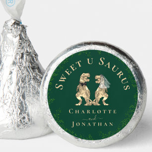 Dinosaur Wedding Dark Green Custom Hershey®'s Kisses®