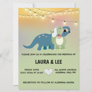Dinosaur Wedding Invitation
