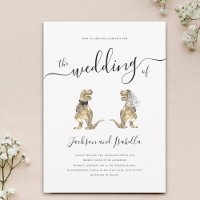 Dinosaur Wedding T-Rex Bride and Groom