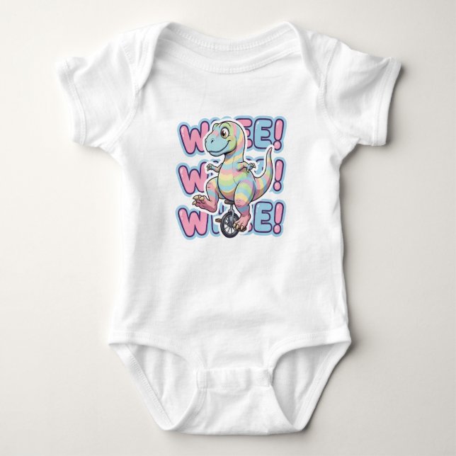 Dinosaur,Whee!  Baby Bodysuit (Front)