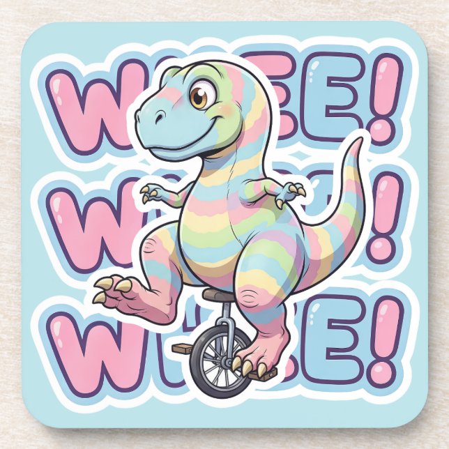 Dinosaur,Whee!!! Beverage Coaster (Front)