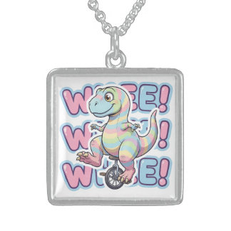 Dinosaur,Whee!  Sterling Silver Necklace