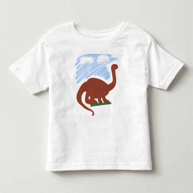 Dinosaur Whimsical Cartoon Art Toddler T-shirt (Front)