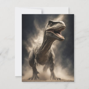 Dinosaur Wild Animal Elegant Dramatic Portrait Art Note Card