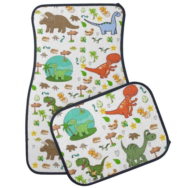Dinosaur Wildlife Floor Car Mats (Set)