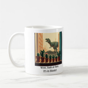 Dinosaur window sill cactus mug