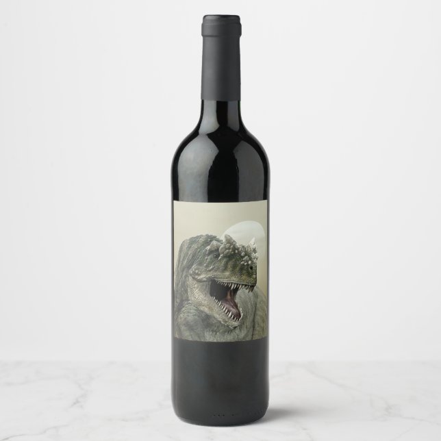 Dinosaur Wine Bottle Label (Front)