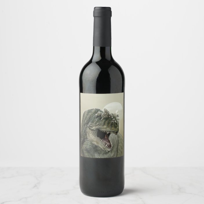 Dinosaur Wine Bottle Label