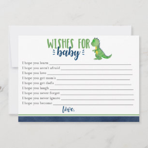 Dinosaur Wishes for Baby Note Card